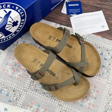 Birkenstock Mayari Birkibuc Stone Birko-Flor Men's/Women's Cork sandals EU37-40