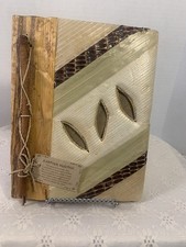 Natural Leaf Scrapbook Photo Album 8.75  X 6.75  Hibiscus Bamboo