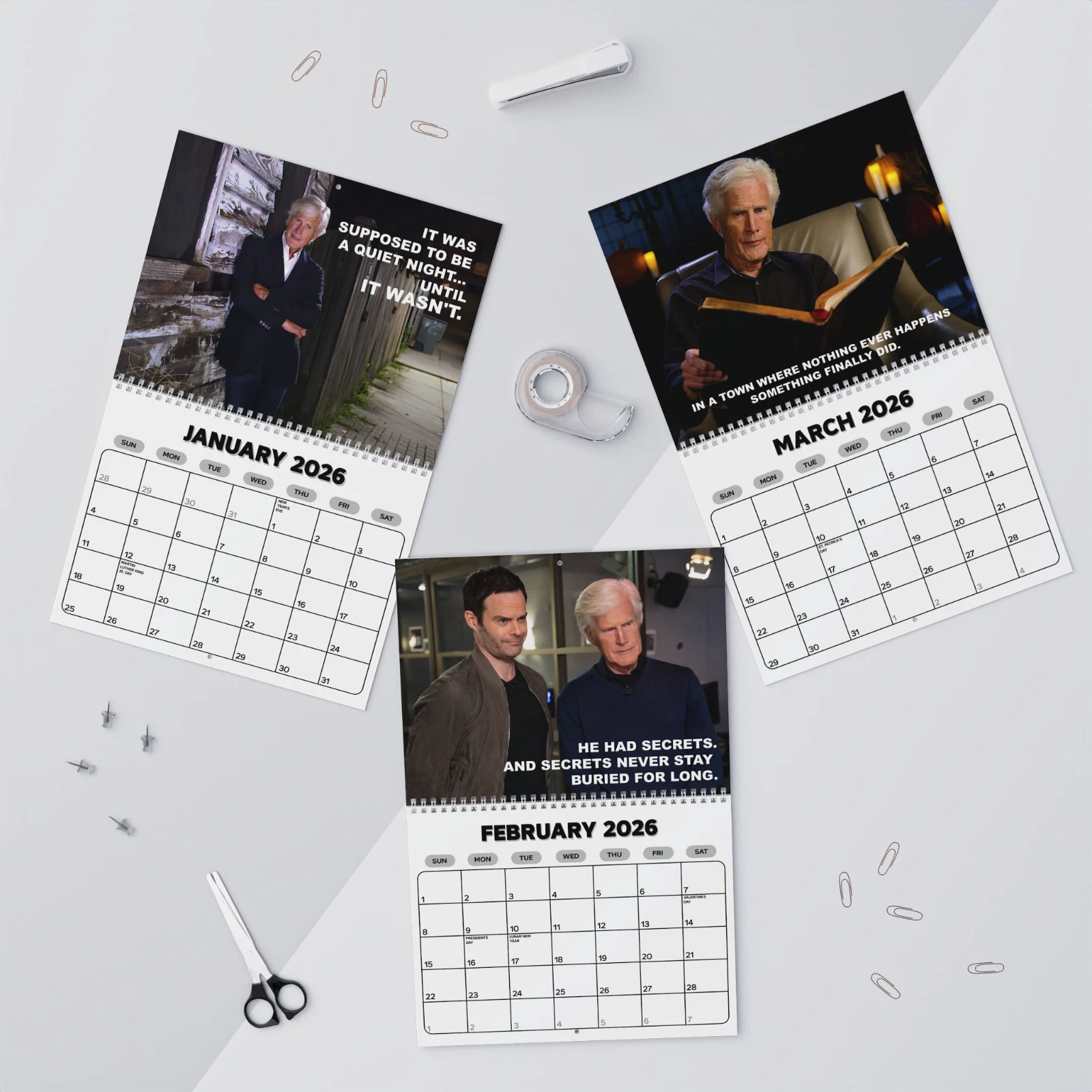 Keith Morrison True Crime 2026 Wall Calendar, Keith Morrison Best Lines Planner