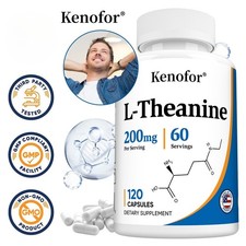 L-Theanine 200mg 30/60/120 Capsules Support Relaxation Stress For Men  Women