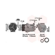 1x Kompressor, Klimaanlage VAN WEZEL 3700K494 passend für OPEL GENERAL MOTORS