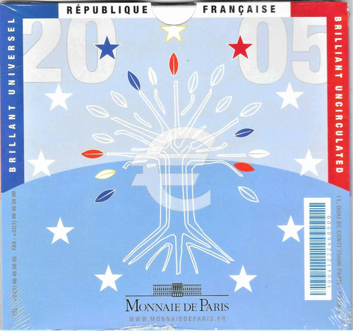 FRANCIA 2005 - JUEGO BU OFICIAL EURO COMO NUEVO (8) - SELLADO ORIG. PAQUETE - ¡BELLEZA RARA! - Imagen 2 de 6