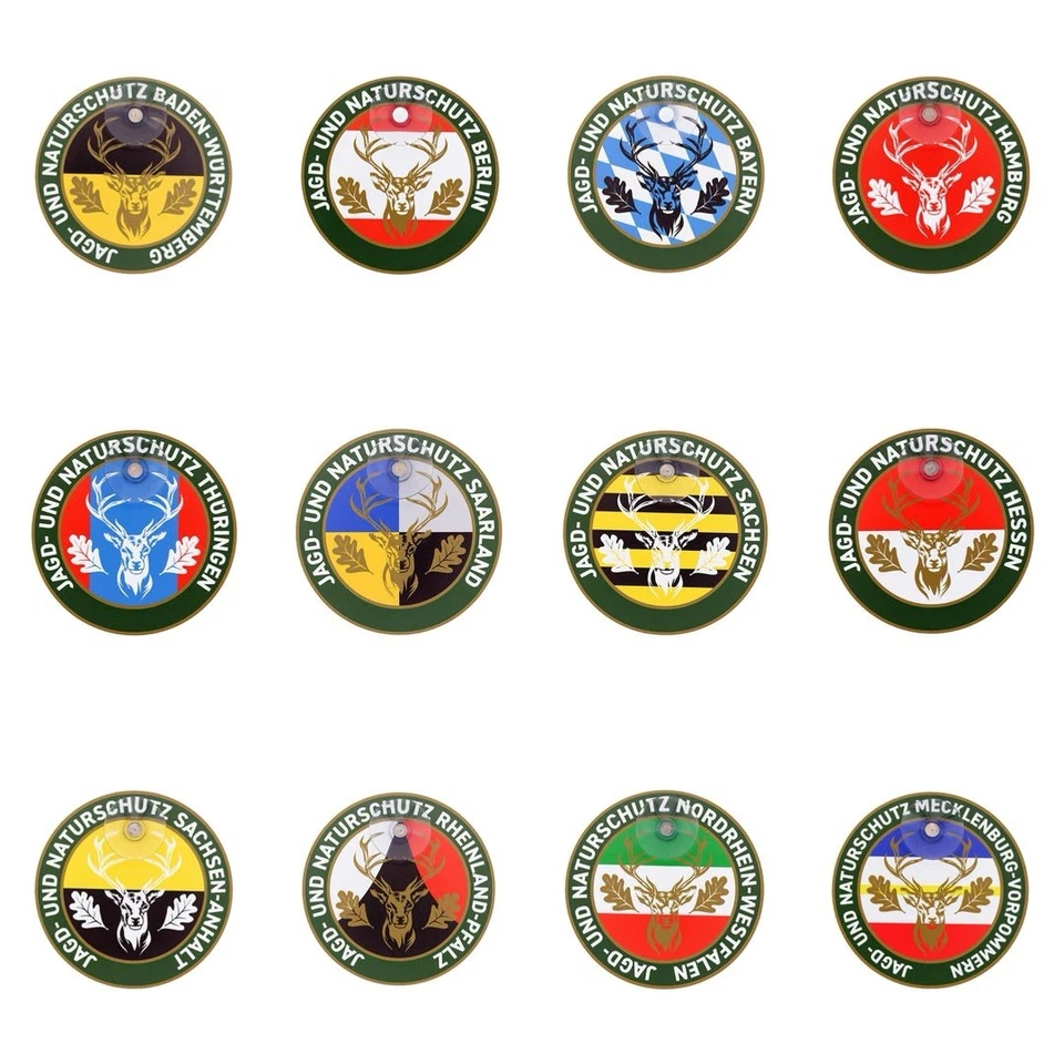 Premium Landeswappen Jagdschild Saugnapf Niedersachsen Jagdschutz Naturschutz - Bild 2 von 4