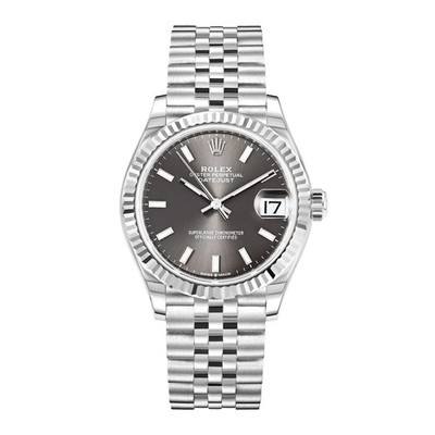 Rolex Datejust 31 Watch 31MM Grey Index Hour Markers Dial Stainless Steel