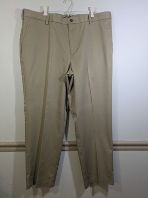 Dockers D3 Pants Mens 42x32 Khaki Beige Flat Front Preppy Logo