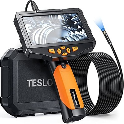  Inspection Camera, Dual Lens Borescope Camera with Light, NTS300 5'' IPS 16.5FT