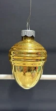 Shiny Brite Gold Acorn Mercury Glass Christmas Ornaments