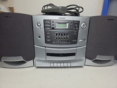 Vtg Sony CFD-Z550 BoomBox Portable CD Cassette Radio Bookshelf