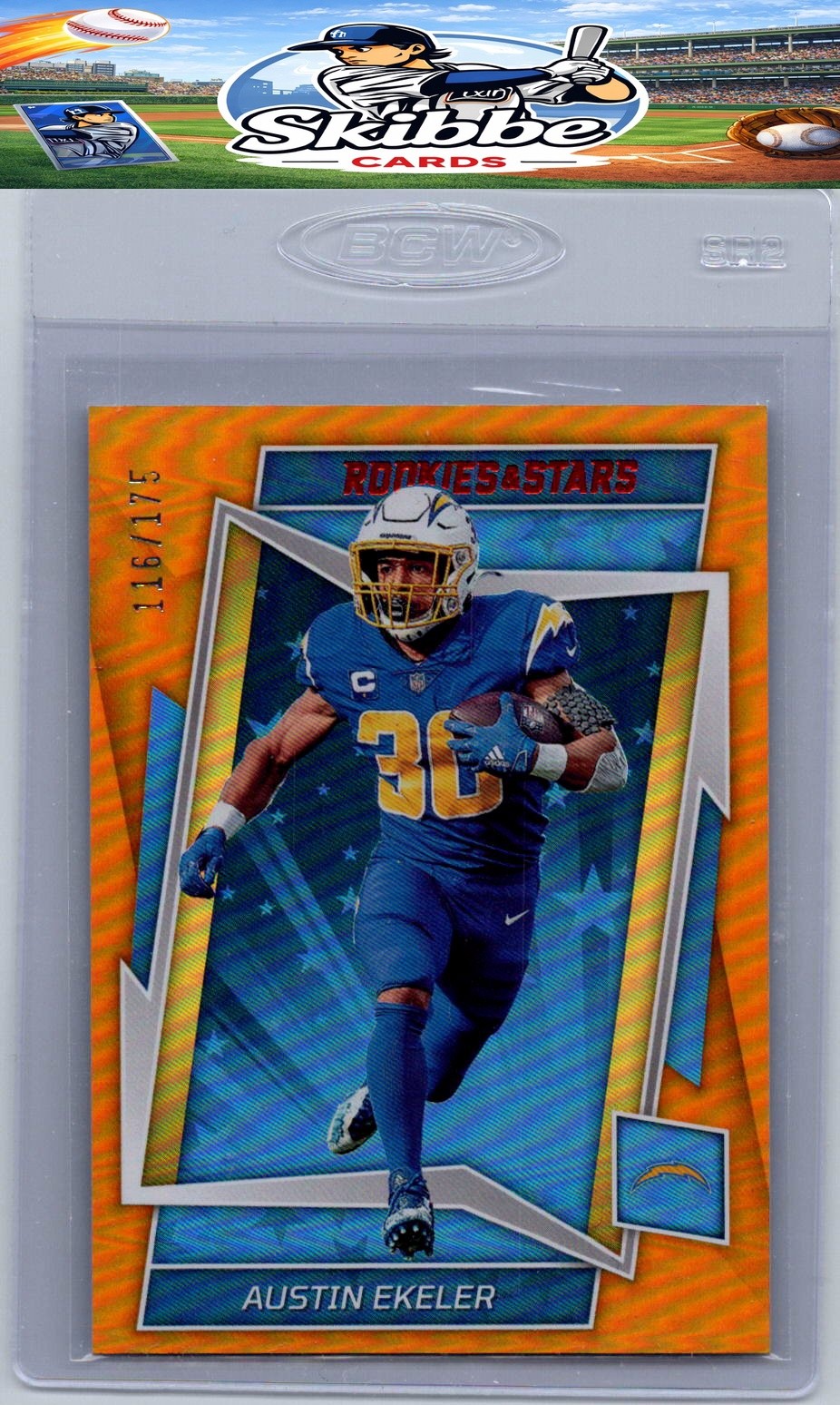 2022 Panini Rookies & Stars #51 Austin Ekeler Orange #/175