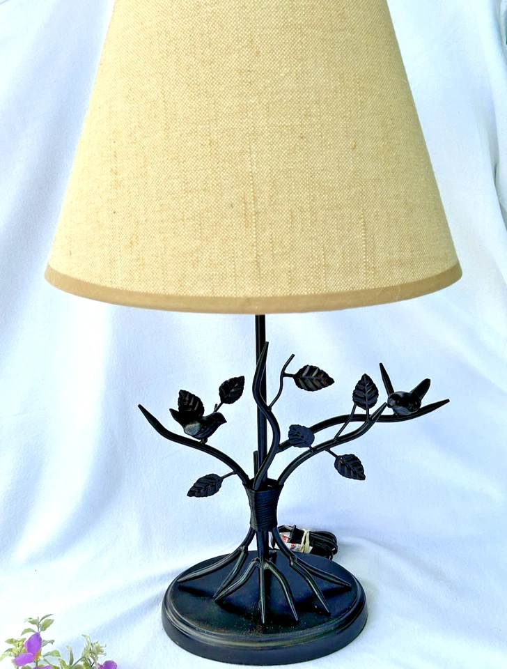 Lámparas de mesa de metal para árboles y pájaros 29,5" de alto Foto 4 de 4