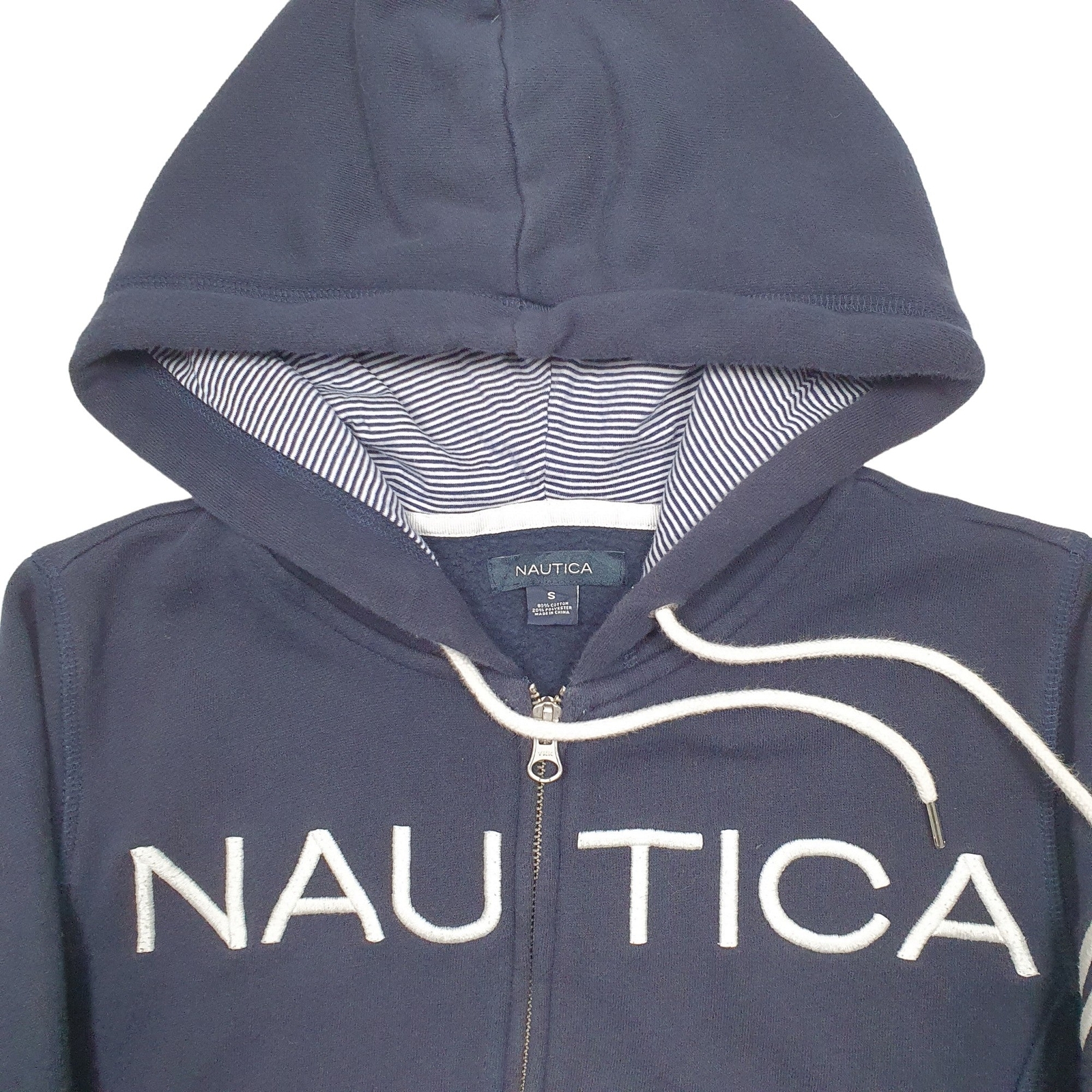 NAUTICA Full Zip Spellout Jumper Sweatshirt Womens S image 2