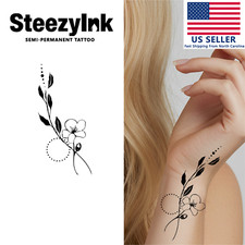 SteezyInk temporary tattoo Bloom last upto 2 weeks 2 x 4 inch