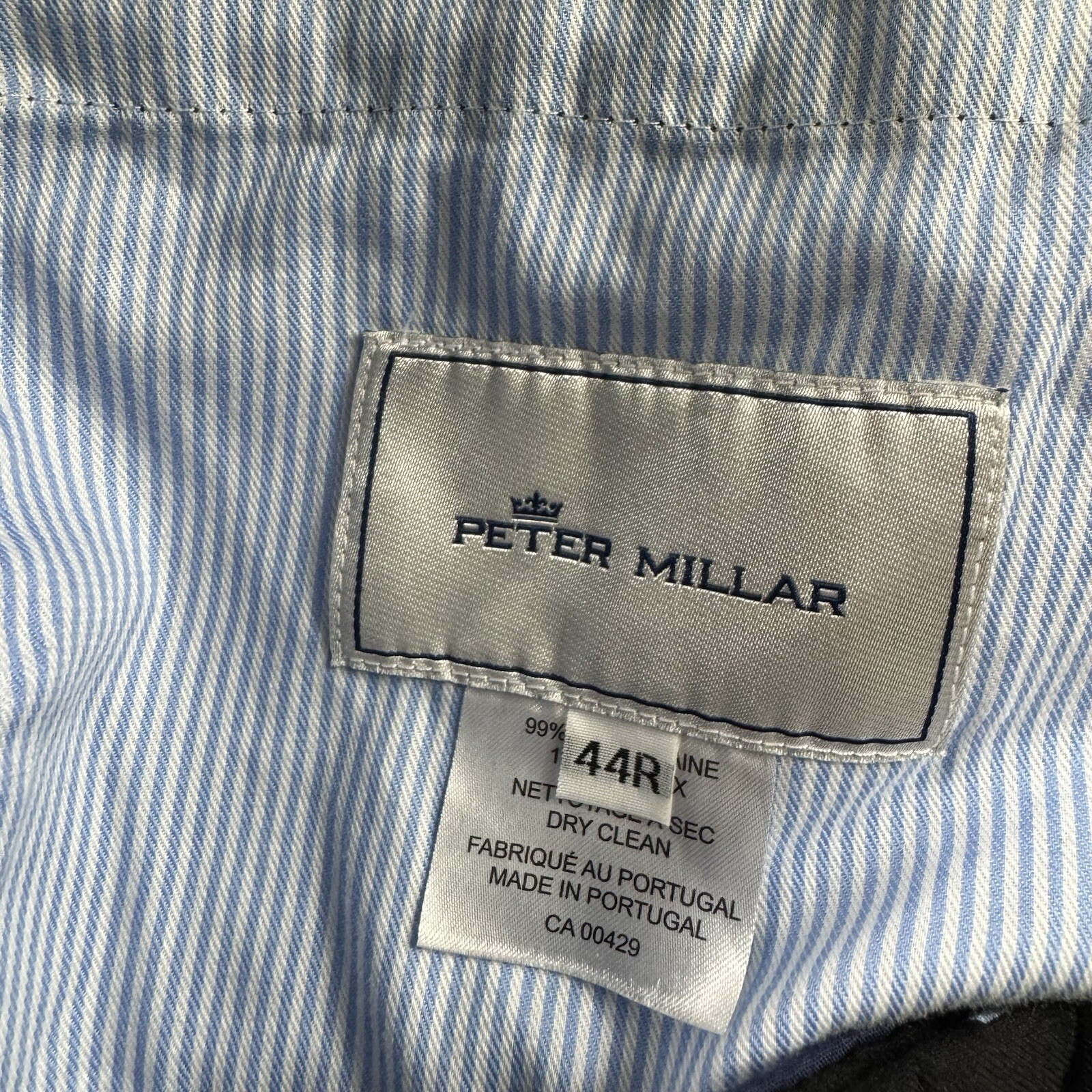 Peter Millar Current Solid Black Flat Front Mens … - image 4