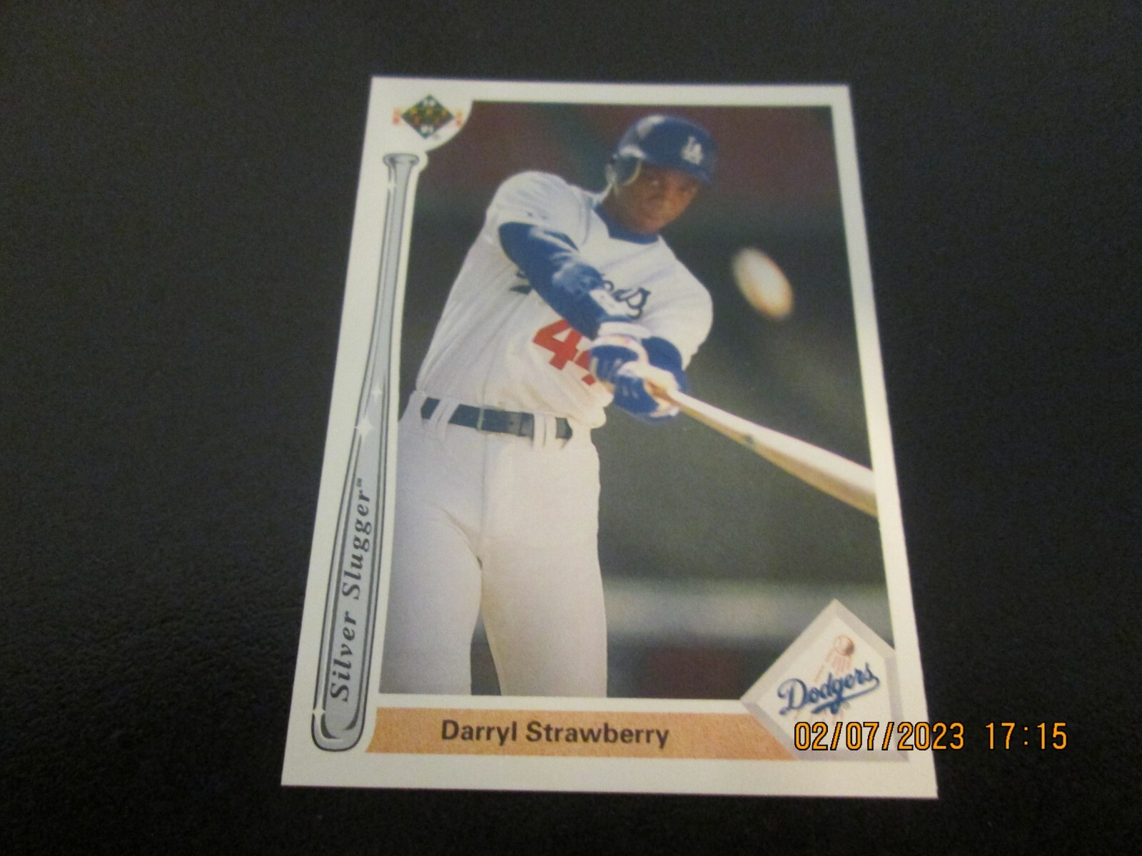 DARRYL STRAWBERRY DODGERS 1991 UPPER DECK SILVER SLUGGER INSERT CARD  #SS9