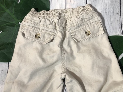 Janie and Jack Pants Linen/Cotton Adjustable Waist Zip Roll Cuff 12-18M - Picture 8 of 9