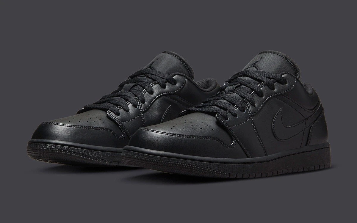 Nike Air Jordan 1 Low Triple Black Men's Size 11 553558-093