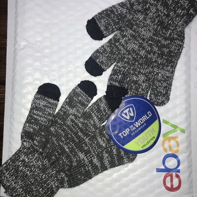 TOP OF THE WORLD Youth Collection Gloves GRAY/WHITE new with tags