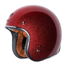 3/4 Shell Retro Style Torc T50 Motorcycle Helmet Red Mega Flake XX-Large XXL