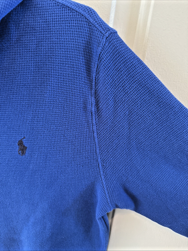 NWT -Ralph Lauren Polo Boys Long Sleeve Hoodie Henley Blue - X Large, 18-20 NEW - Picture 19 of 22