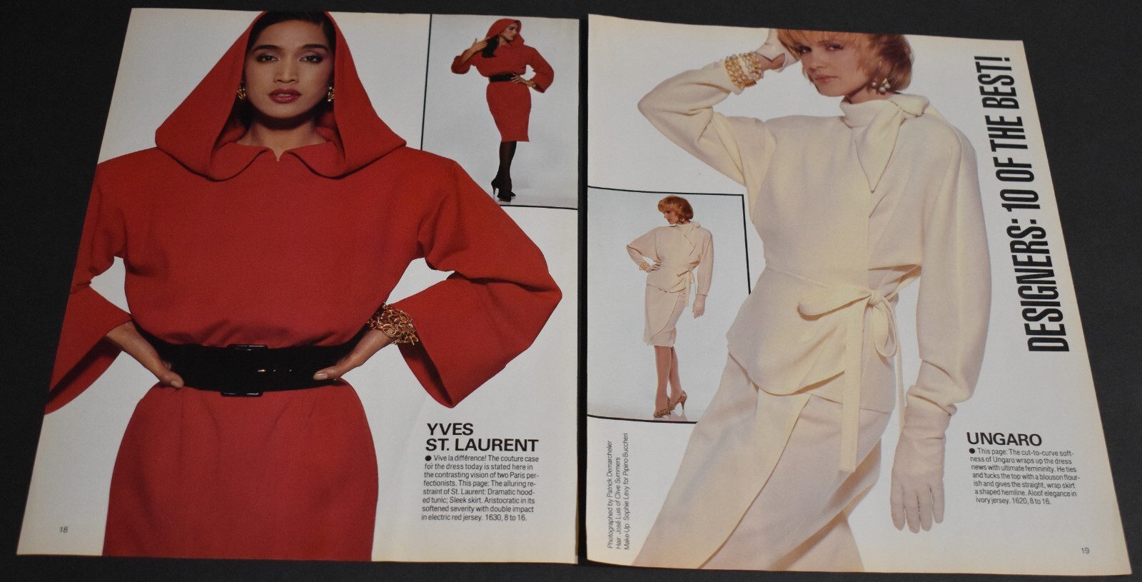 SAINT LAURENT 1986 Stampa Annuncio Tacchi Gambe Lunghe Abito Sexy Stile Moda Arte Rosso Yves St Laurent