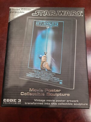 Code 3 Star Wars Sculpted 3D Movie Poster -  Return of the Jedi - NEW IN BOX 