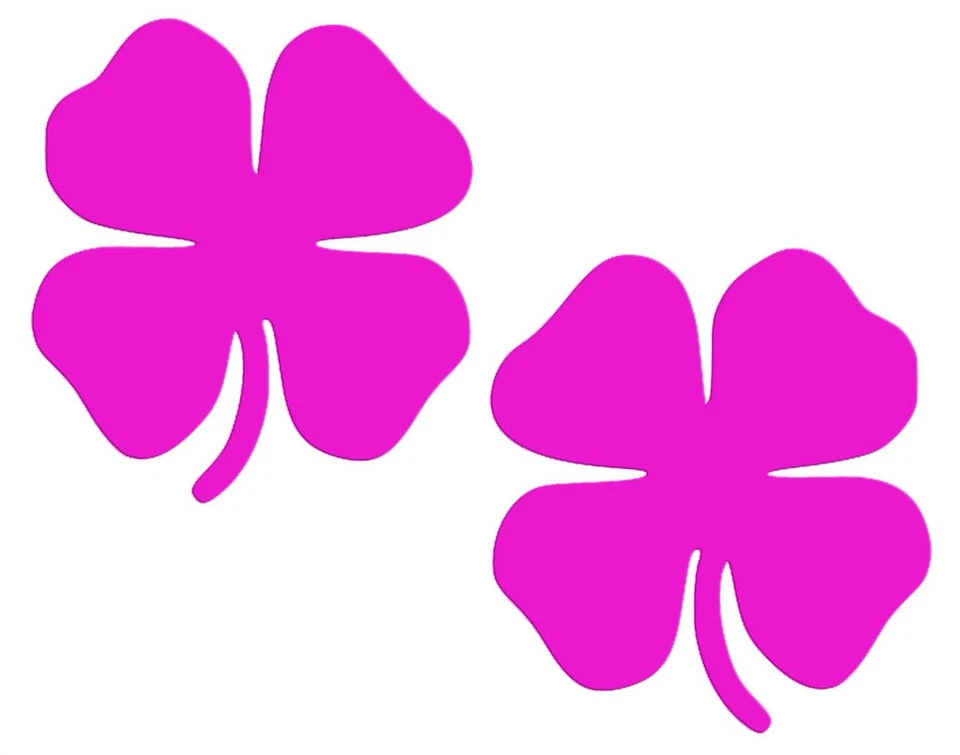 Pegatina de trébol de 4 hojas - Paquete de 2 calcomanías de trébol de decoración navideña - Selecciona el tamaño del color Foto 2 de 2