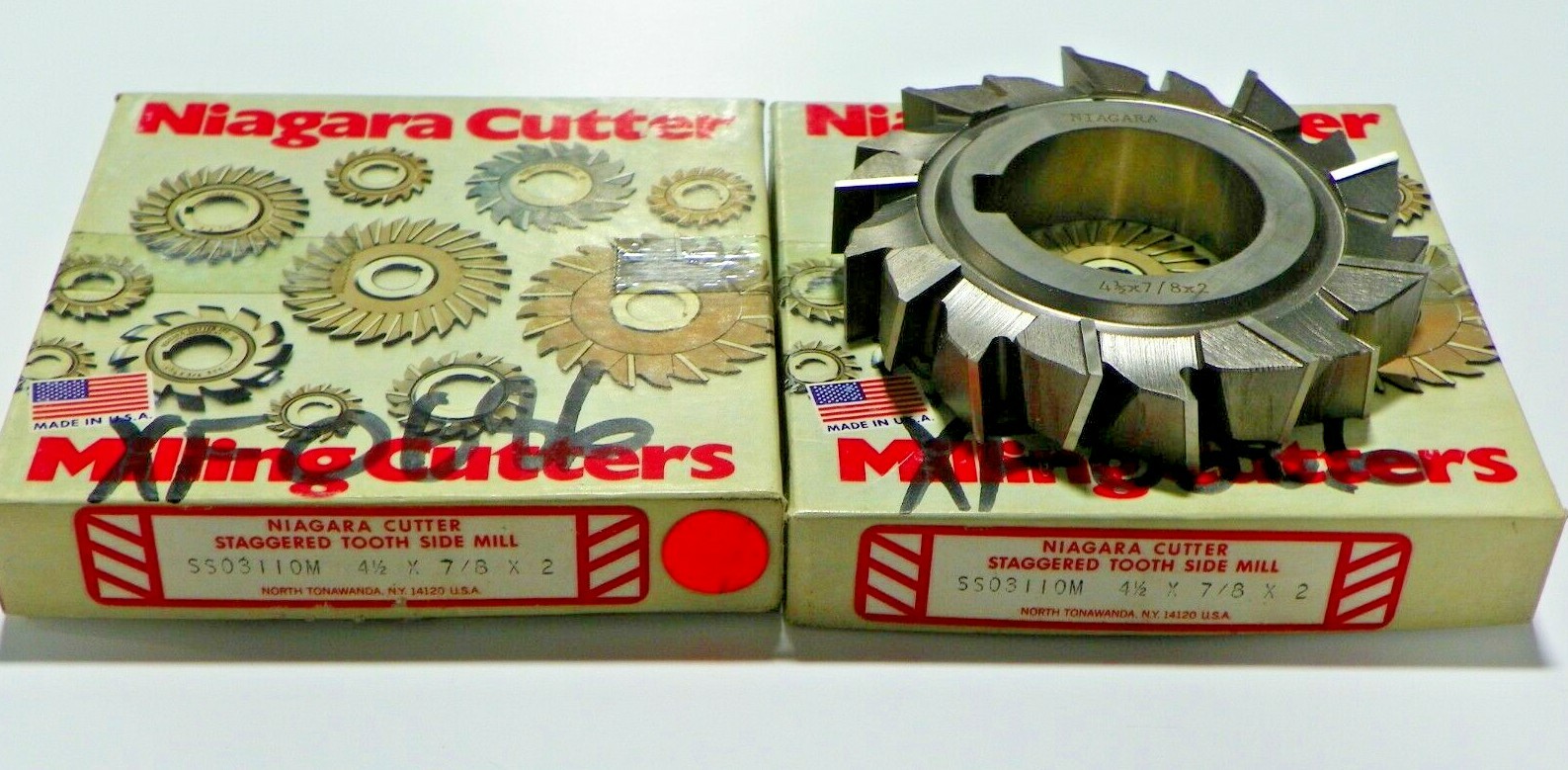 2 pc Niagara Cutter HSS Staggered Tooth Side Mill 4-1/2