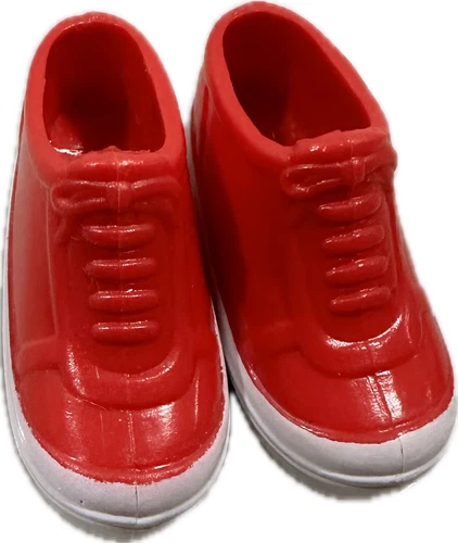 Vintage Mattel Barbie Doll Red Sneakers Shoes White Sole