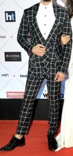 Custom Made Men s Plaid Suit With Slim Fit Pants. Three Piece Set.