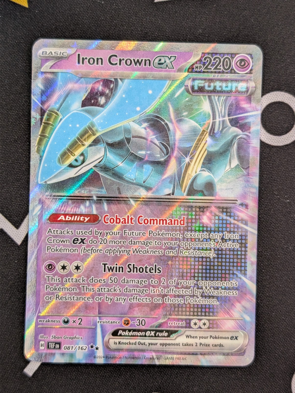 Iron Crown ex - 081/162 - Pokemon Temporal Forces Ultra Rare Card NM