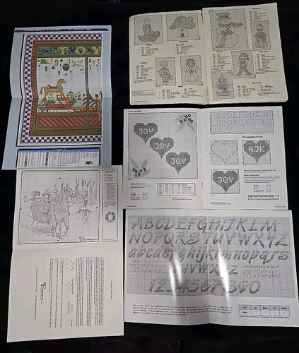 Christmas Cross Stitch Pattern Booklets Lot of 13 Vintage Mixed - Picture 18 of 20