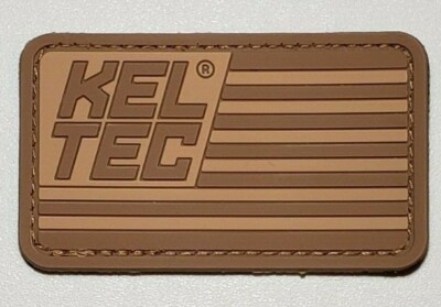 Kel Tec Flag PVC Morale Patch Tan Vinyl Hook Backed Keltec Flat Darth Earth FDE