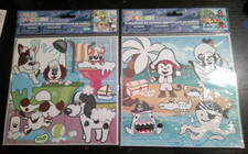 2 NEW SETS Color Appearing static cling bathroom tiles stickers puppies pirates