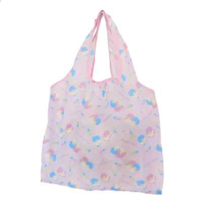 Sanrio Characters Little Twin Stars Shopping Bag w/Pocket Pink JP LTD Original