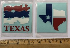 Lot Of 2 Texas Window Decal Sticker 3 Red White And Blue State Outline