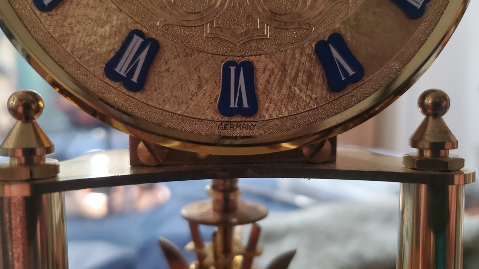 Vintage Welby Kieninger & Obergfell 400 Day Anniversary Torsion Clock Glass Dome eBay