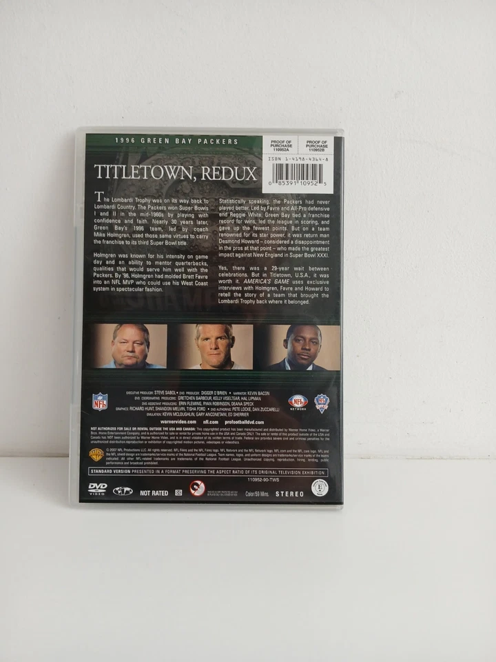 NFL Superbowl 1998 Green Bay Packers XXXI Games Champion American Football Dvd - Image 2 of 4