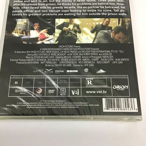 Tell (DVD, 2016) Reigion 1 NTSC Rated R English VEI Crook Bank Heist NEW SEALED - Picture 5 of 5
