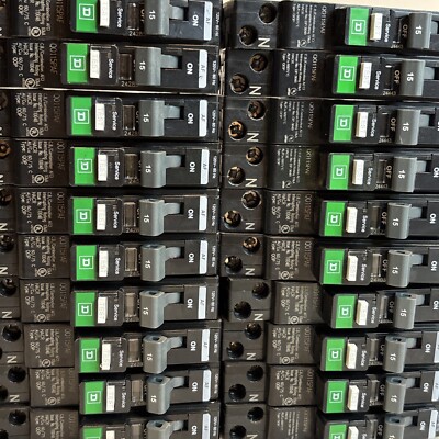 (10)  Siemens QO115PAF 15A 1-Pole Plug-On Neutral AFCI QO Circuit Breaker New 