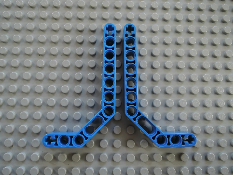 Lego 2 x Technic Liftarm blau 1x11.5 doppelt gebogen 32009  8462 8435 42042 8444 - Bild 1 von 1