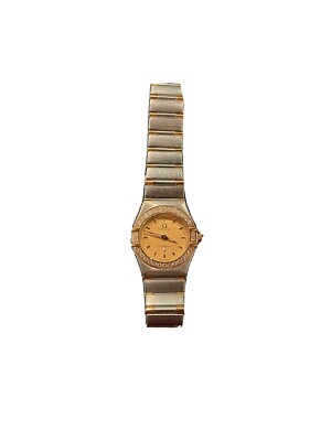 Ladies Omega Constellation 18k gold face with VVS diamonds