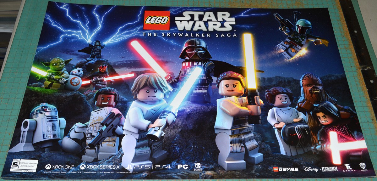 LEGO STAR WARS THE SKYWALKER SAGA 2022 ORIGINAL 17x26 VIDEOGAME