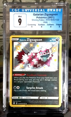 ジ*ン様 ポケモンカード Pokemon Card Galarian Zigzagoon Shining Fates SV078/SV122 CGC 9