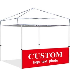 Custom 300D Tent Half Wall with Logo fits 10x10 feet Tent Half Wall 0.9x3M
