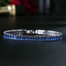 New Simple Luxury London Blue Topaz Gemstone ...
