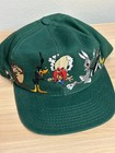 Vtg 90's Looney Toons Warner Bros Studio Snapback Made In Usa Bugs Daffy Taz