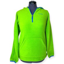 Columbia Green Athletic Fleece 1/2 Zip Pullover Hoodie Boys Size XL 18/20 