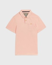 Image of TED BAKER HAWKA Original POLO- SS Soft Touch Polo- ORANGE Short Sleeve PoloShirt