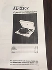 Technics SL-D202 Stereo Turntable Service & Users Operating Instruction Manuals