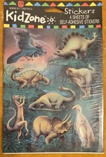 Vintage Stickers Rare American GreetingsDinosaurs Brand New Old Stock Kidzone
